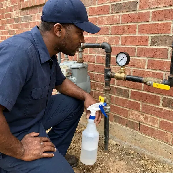 BGV Plumbing technician providing gas leak repair in Nashville, TN