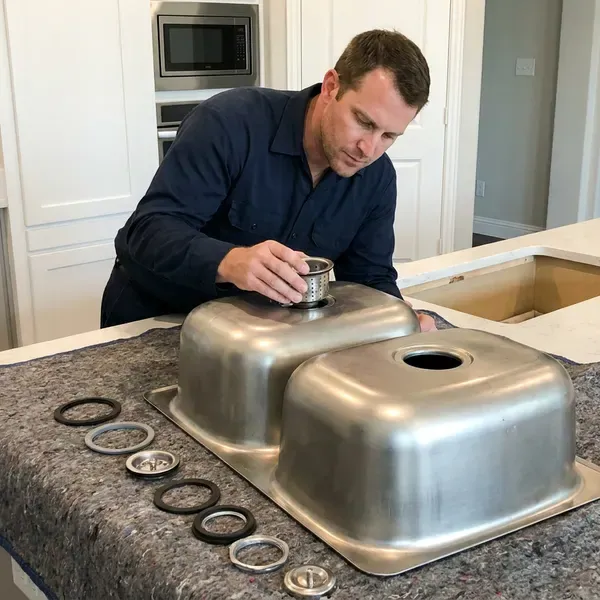 Professional kitchen sink installation, Jackson, TN
