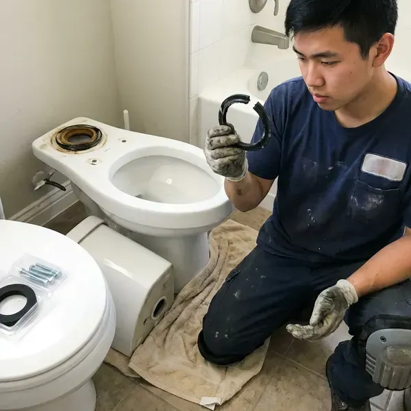 BGV Plumbing technician providing toilet bowl replacement in Bartlett, TN