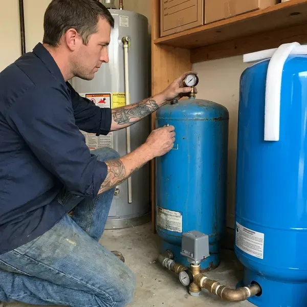 BGV Plumbing technician providing well pressure tank replacement in Nashville, TN
